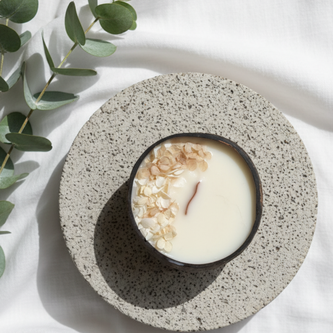 Coconut Shell Soy Wax Candle – Vanilla Caramel