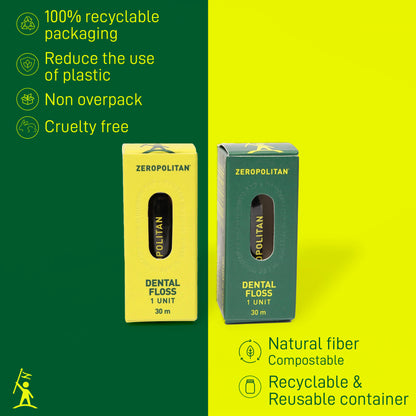 Dental Floss - bamboo fibre with infused charcoal
